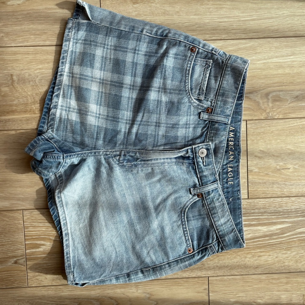 American Eagle Light Blue Denim Shorts